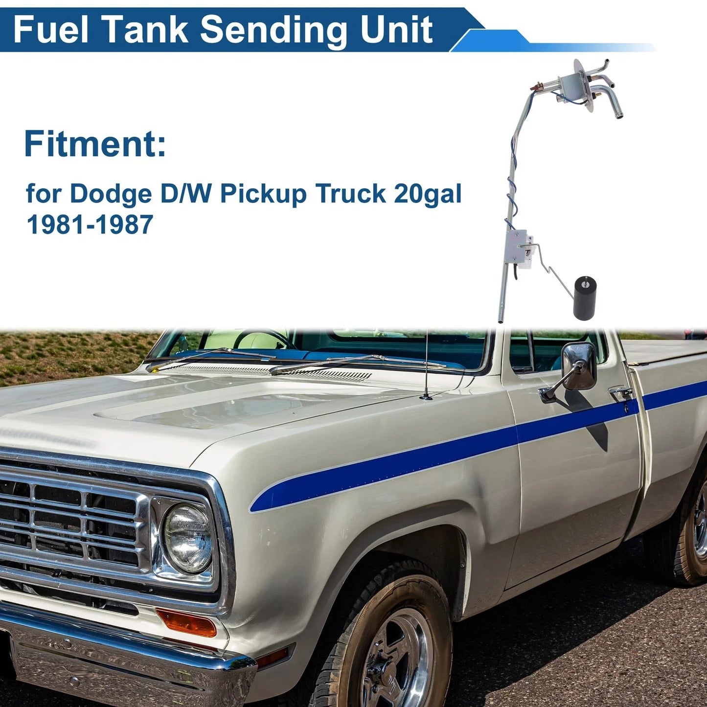 Fuel Level Sending Unit for Dodge D/W Pickup Truck 20gal (1981-1987)