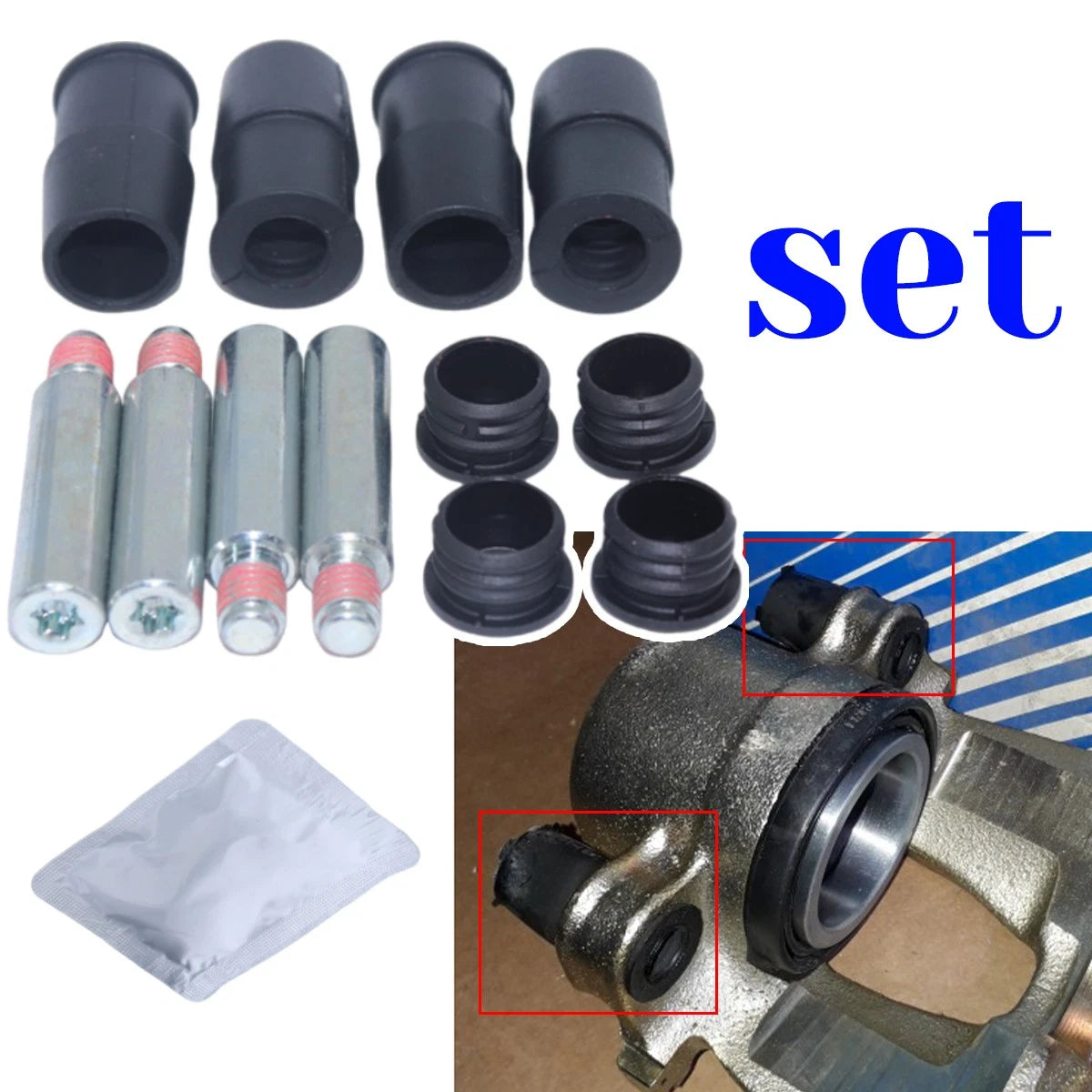 Front Brake Caliper Slider Guide Pin Bolt for Toyota Yaris Vitz (2005–2014)