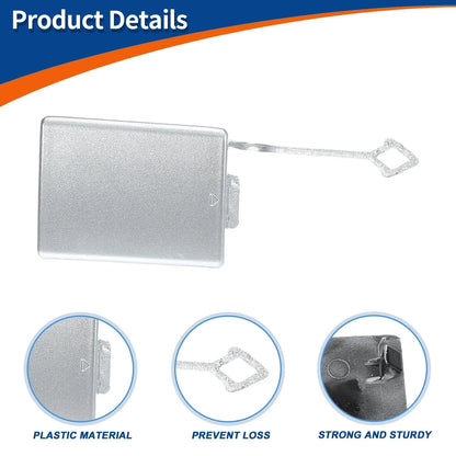 Front Car Bumper Tow Hook Cover for Mercedes-Benz (2003-2012) Silver Tone