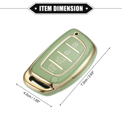 TPU Green 4 x Button Remote Keyless Key Fob Cover for Hyundai Elantra (2017-2023)