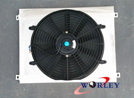 Aluminum Shroud + Fan for Ford Capri MK1 MK2 MK3 Kent Essex Escort (1969-1986)