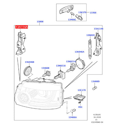 Headlight Mounting Support Bracket for Land Rover Discovery 4 (2010-2016)