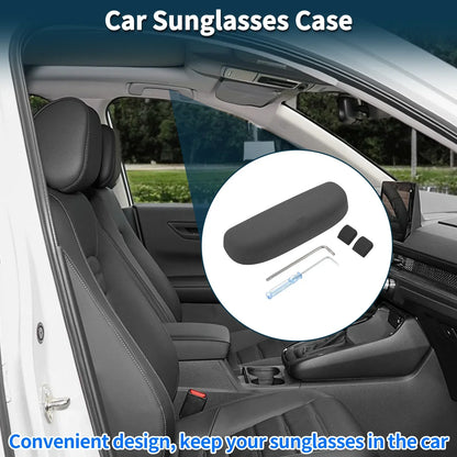 Sunglasses Case for Porsche Macan Eyeglasses Holder Storage Box Suede Black