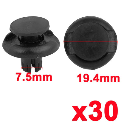 30 x Front Fastener Push-Type Retainer Clips for Honda Acura (2001-2023)