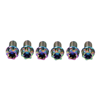 6pcs M6x10mm Titanium Torx Head Flange Screws for Bike Motorcycle