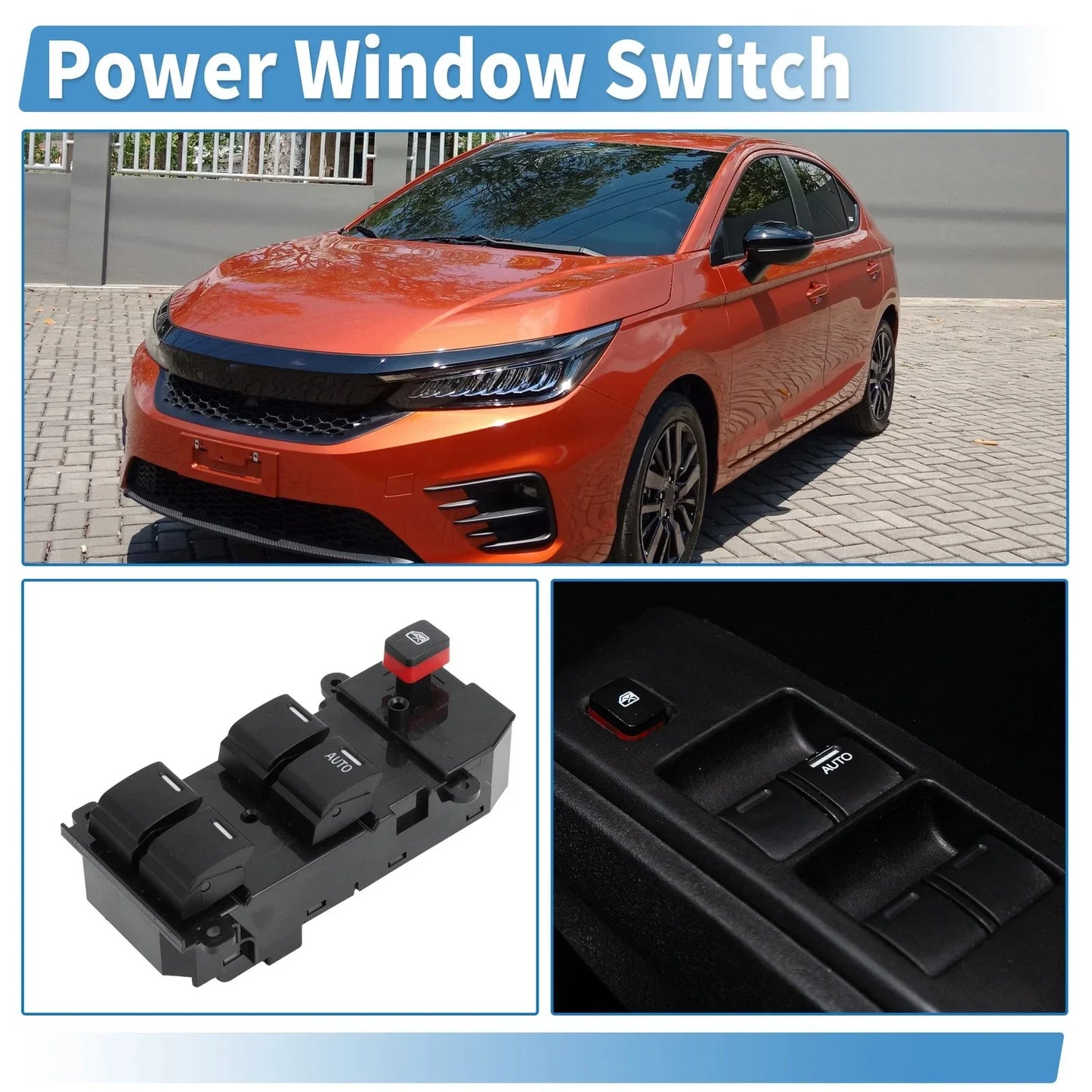 Front Right Power Window Switch for Honda City (2008-2012)