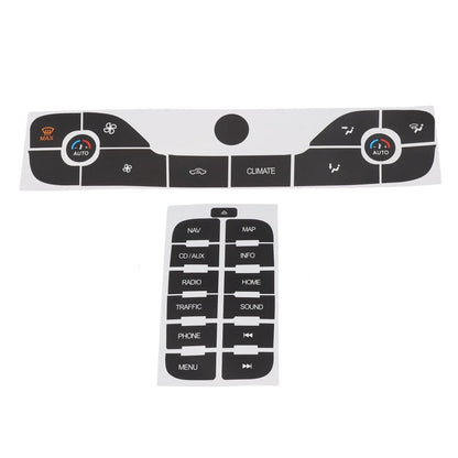 Radio + AC Button Repair Sticker for Ford S-Max (2011–2011)