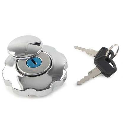 Gas Fuel Tank Cap Cover Locking W/ 2 Keys for Motorcycle Motorbike ATV