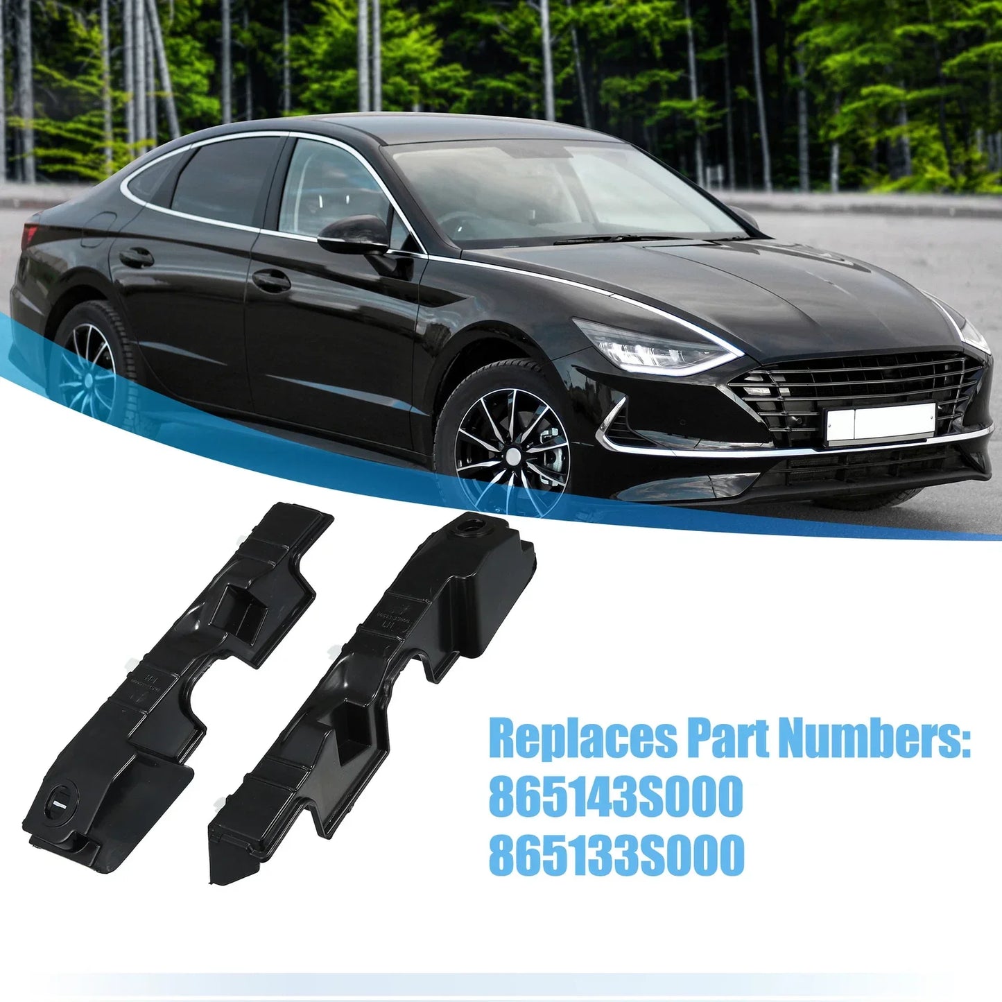 Front Bumper Bracket 2 x for Hyundai Sonata (2011-2015)