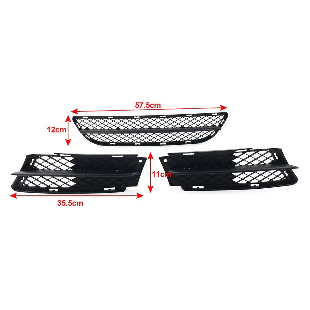Front Lower Bumper Grilles Cover Set for BMW 3 Series E90 E91 (2006-2008)