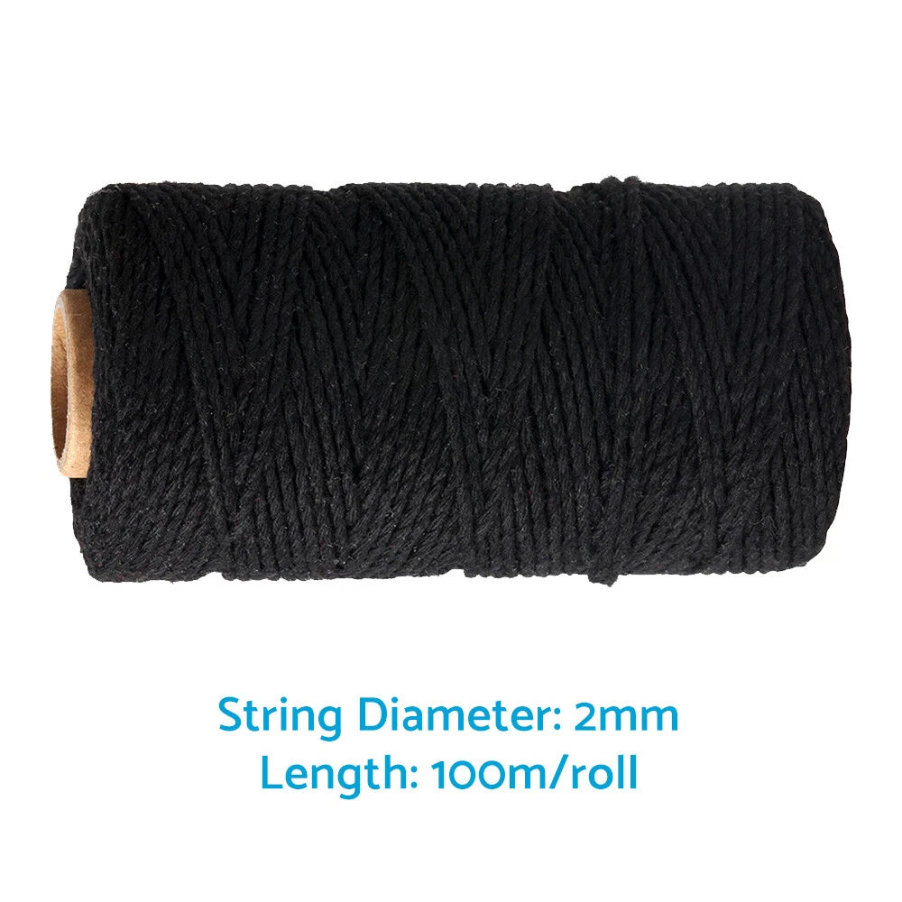 Natural Cotton & Jute Twine for Gift Wrapping & Crafts ( 100m)