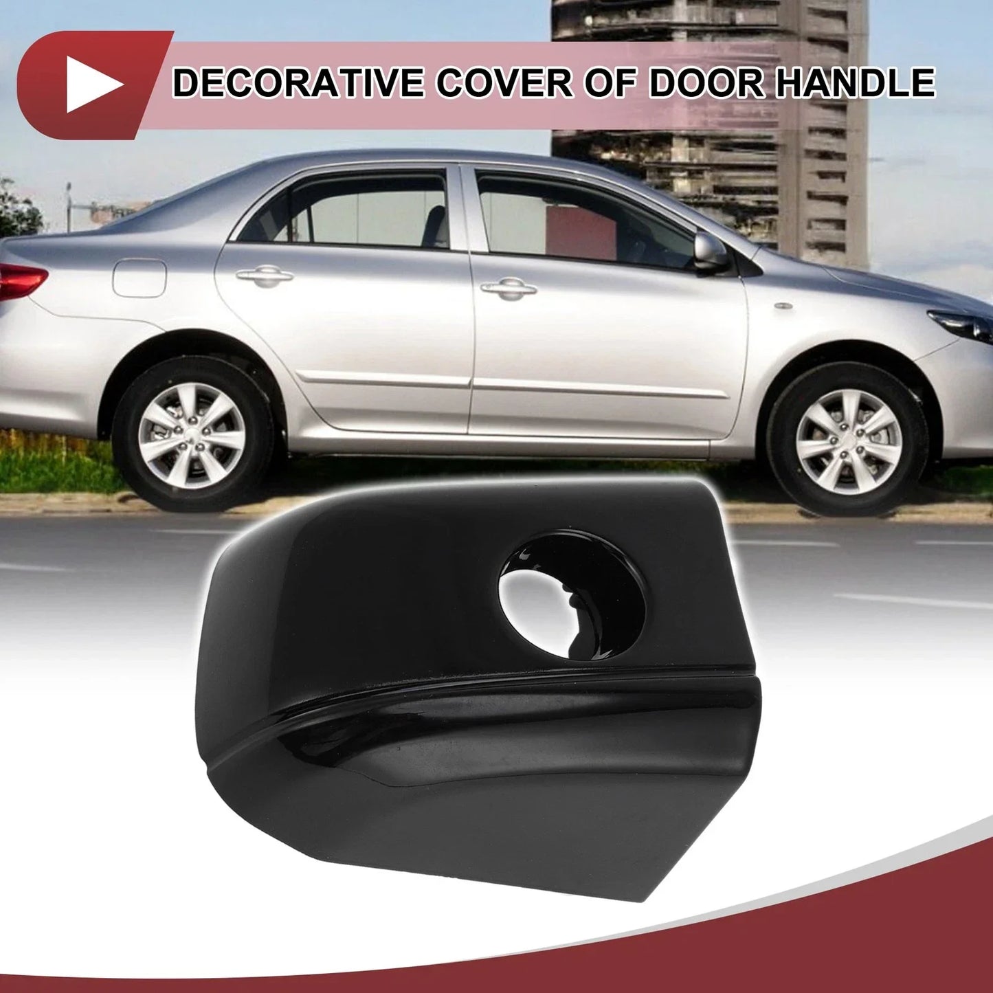 Front Left Door Handle for Honda Accord MK10 2018-2020 Black ABS