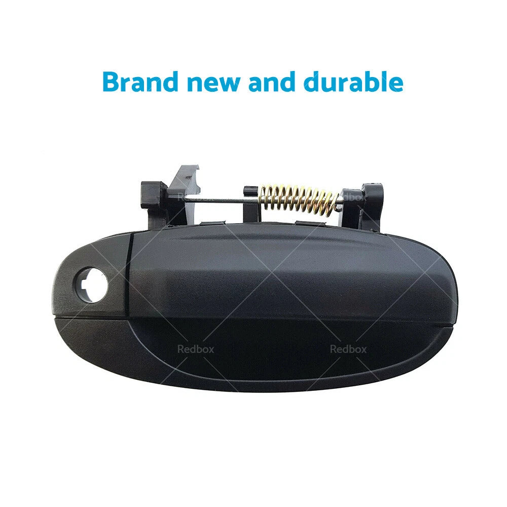 Front Outer Door Handle Pair LH+RH Black for Holden Barina Hatch (2005-2011)