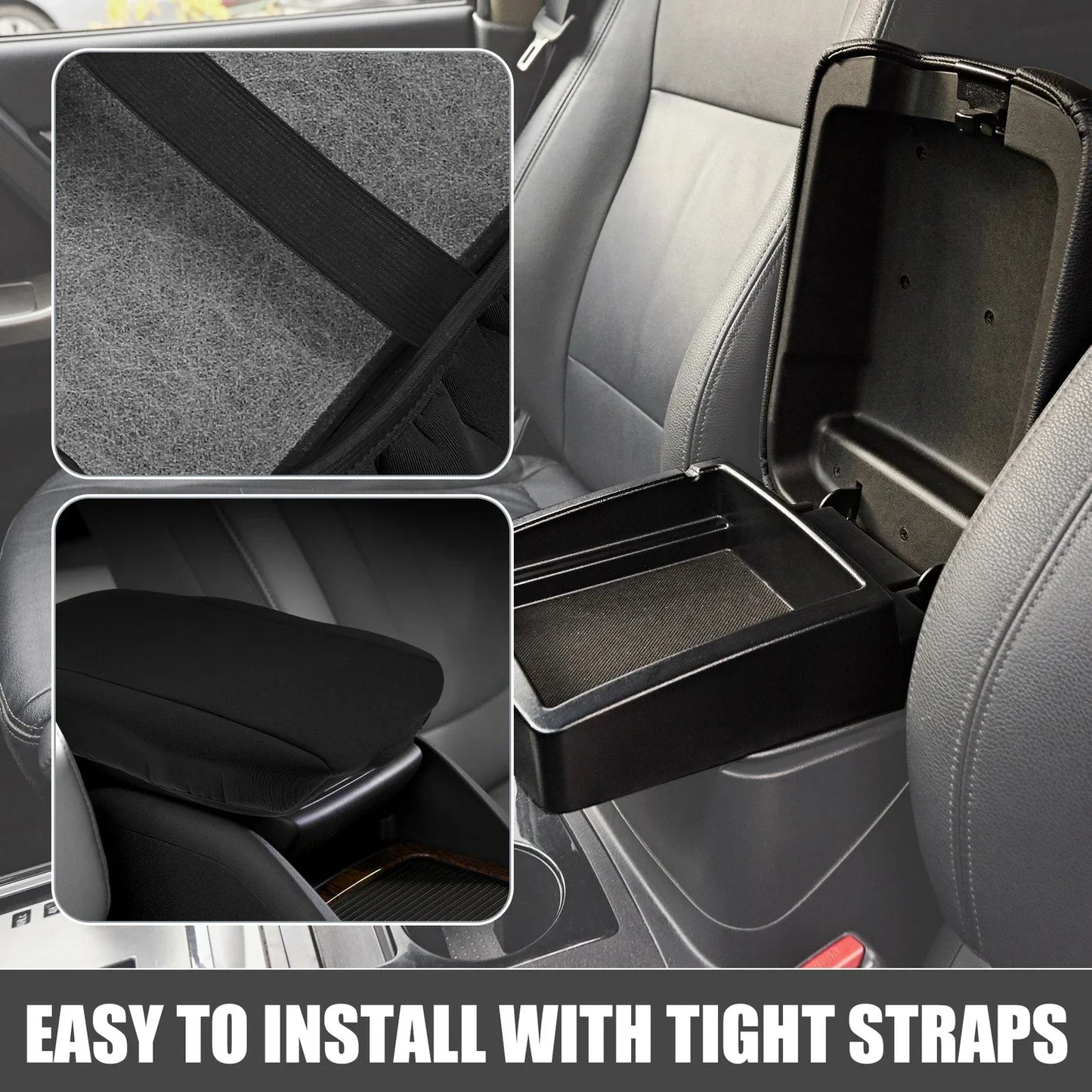 Car Center Console Armrest Cover for Dodge Durango (2011-2020) Black