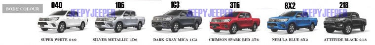3" Slim Fender Flares for Toyota Hilux Widebody SR SR5 Workmate (2018-2020)