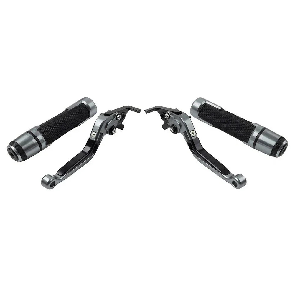 Folding Extendable Brake Clutch Levers & Handlebar Grips for Suzuki GSR750