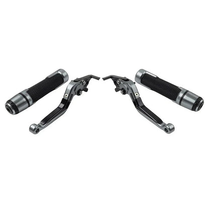 Folding Extendable Brake Clutch Levers & Handlebar Grips for Suzuki GSR750