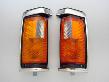 Chrome Corner Light Signal Indicators for Nissan Navara D21 Pickup (1986-1989)
