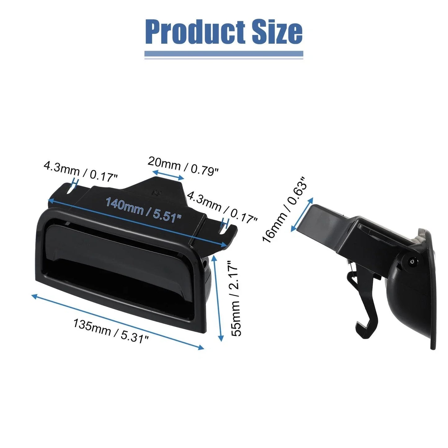 Center Console Cover for GMC (Matte Black)
