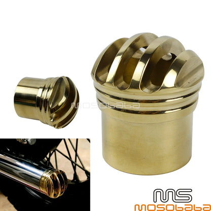 1.75" Brass Exhaust Tip for Custom Chopper Bobber (Universal)