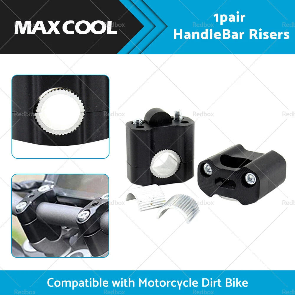 22MM-28MM Dirt Bike Motorcycle Handlebar Fat Bar Risers Mount Clamp Adaptor