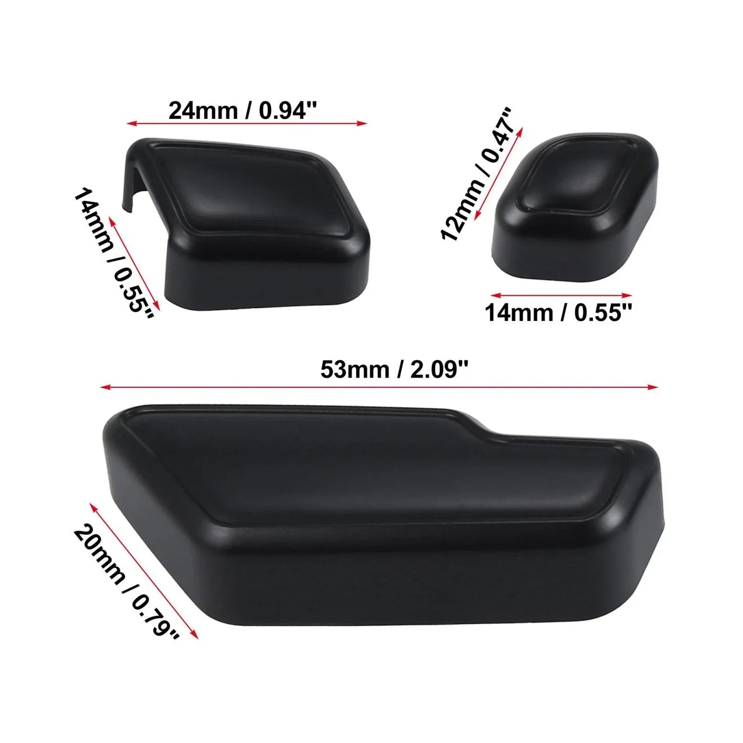 6 x Black Door Seat Adjust Button Switch Covers for Mercedes Benz B180 B250