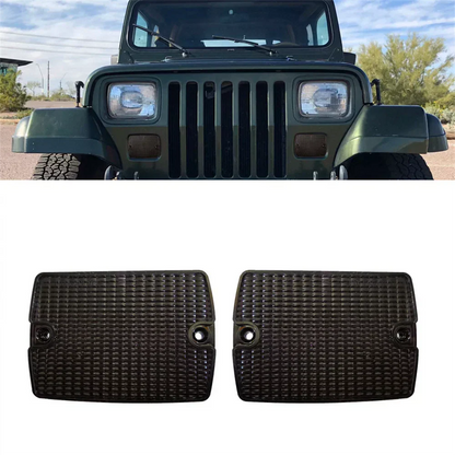 Smoked Front Turn Signal Light Housings for Jeep Wrangler (2018-2023)
