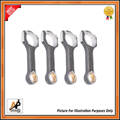 Connecting Rod Set of 4 Replacement for Hyundai Santa Fe Sorento (2005–2014)