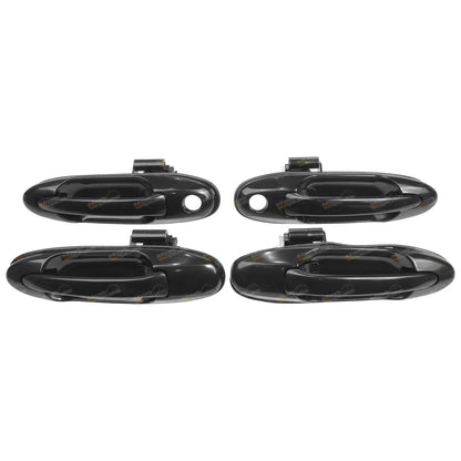 Black Front & Rear Outer Door Handles for Toyota FZJ105 HDJ100 HZJ105 UZJ100