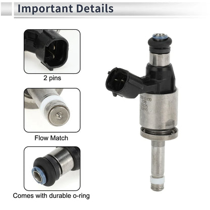 Fuel Injector for LEXUS GS350 2016-2019 1 x Black Silver Tone
