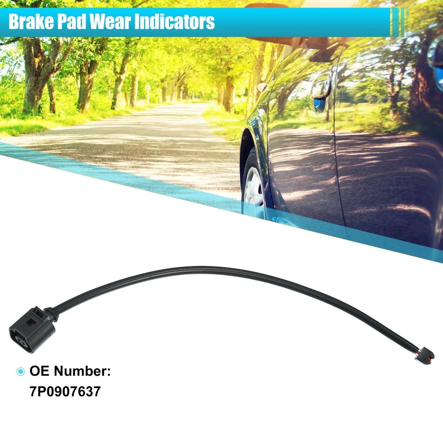 4 x Front Disc Brake Pad Wear Sensors for Volkswagen Touareg (2004-2010)
