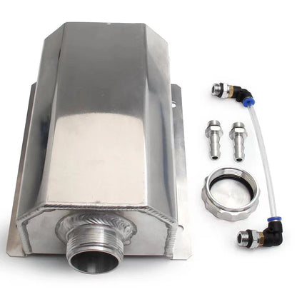 2L Aluminum Coolant Radiator Overflow Tank for Universal Vehicles