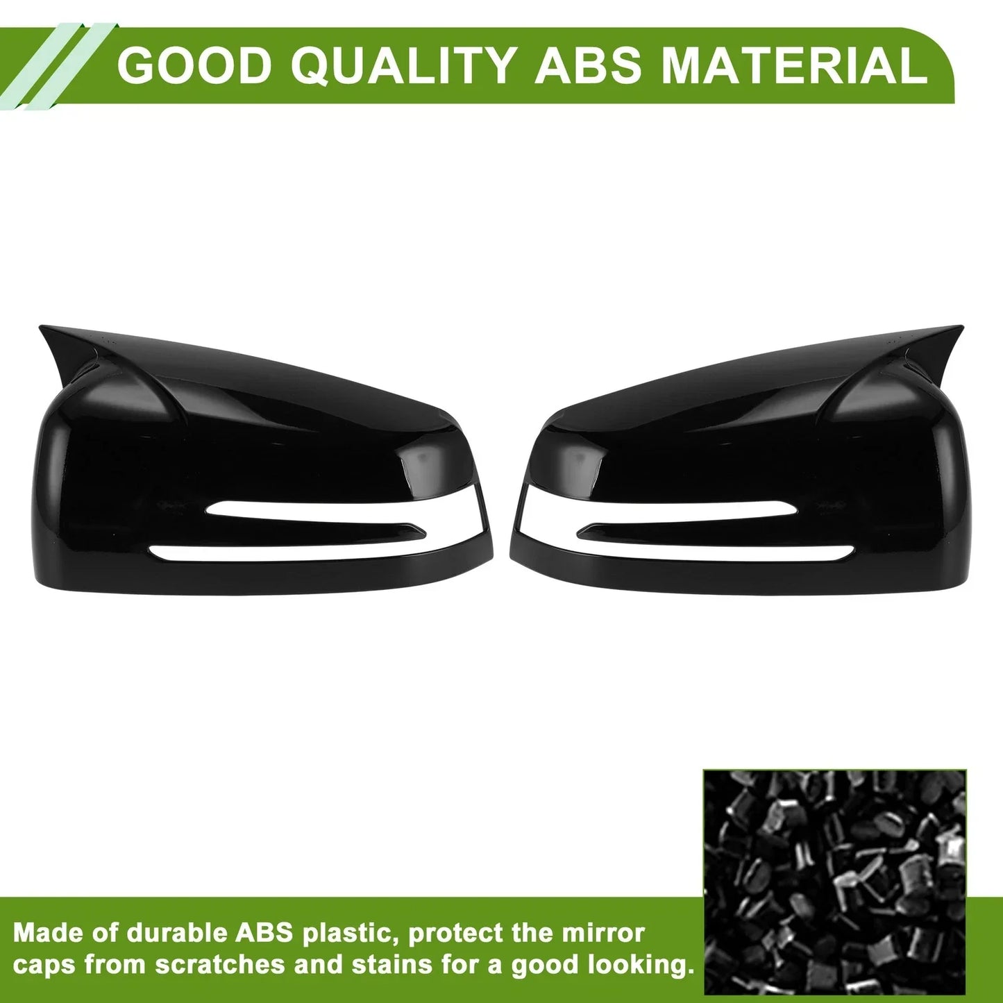Gloss Black Mirror Cover Caps for Mercedes-Benz A-Class W176 (2012-2018)