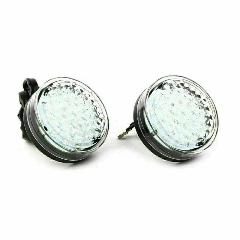 Clear LED Round Smoke Turn Signal Indicator Blinker Light for Car 12V
