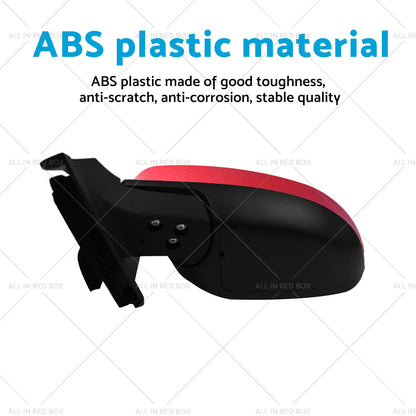 Left Side Red Door Mirror for Mazda 2 (2007-2014)