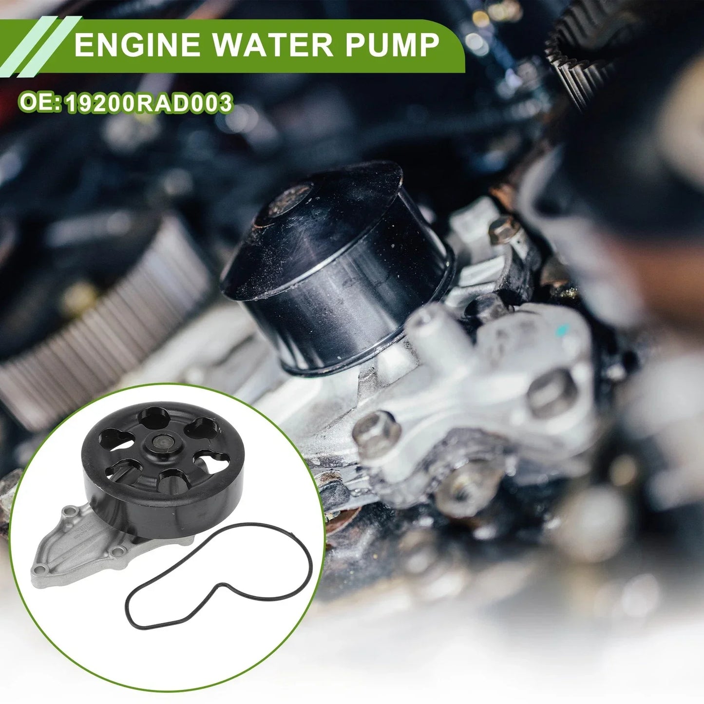 Engine Water Pump for Honda Accord (2003-2007) - Cooling System Replacement
