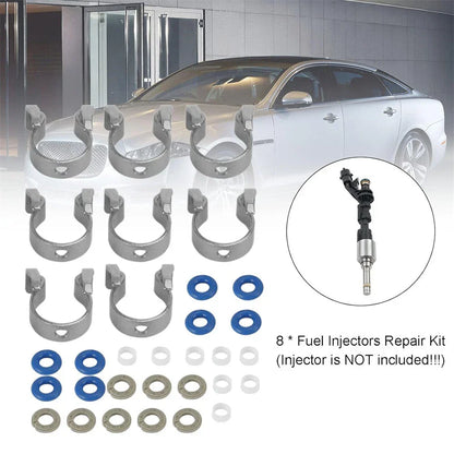 8 x Fuel Injector Repair Seal Kit for Range Rover Jaguar 5.0L (2010-2012)