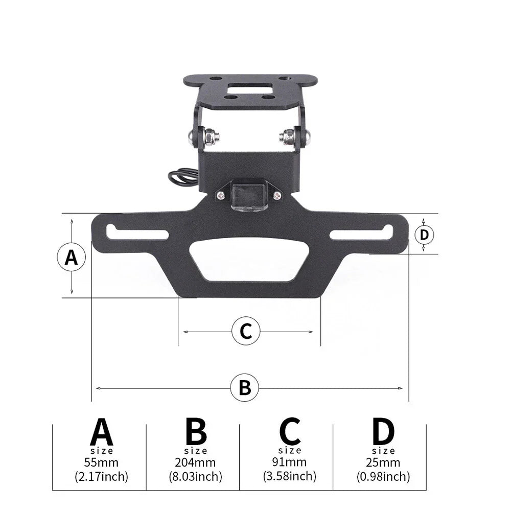 License Plate Holder for Kawasaki Ninja ZX4R ZX-4R ZX4RR ZX400 ZX25R (2023)