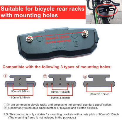 Rear Reflector Tail Light for Red Bike Cycling Bicycle Luggage Rack