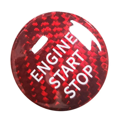 Carbon Fiber Start Stop Button Sticker for Mazda CX-3, CX-4, CX-5, CX-8, MX-5