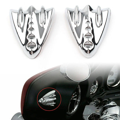 Chrome Inner Fairing Mirror Block Off Covers for Harley Street Glide (06-13)