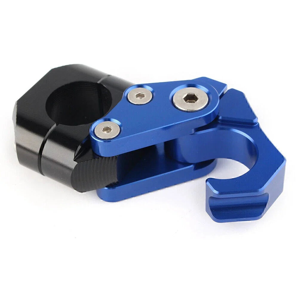 22MM 7/8" CNC Scooter Handlebar Hook for Helmet Luggage Bag - Blue