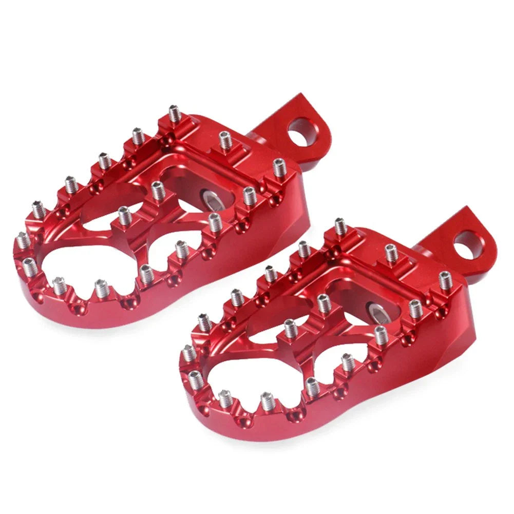 CNC Wide Foot Pegs for Harley Sportster Softail  - Red Pair