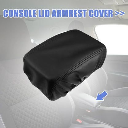 Center Console Armrest Cover for Hyundai Tucson 2016-2021 Faux Leather Black