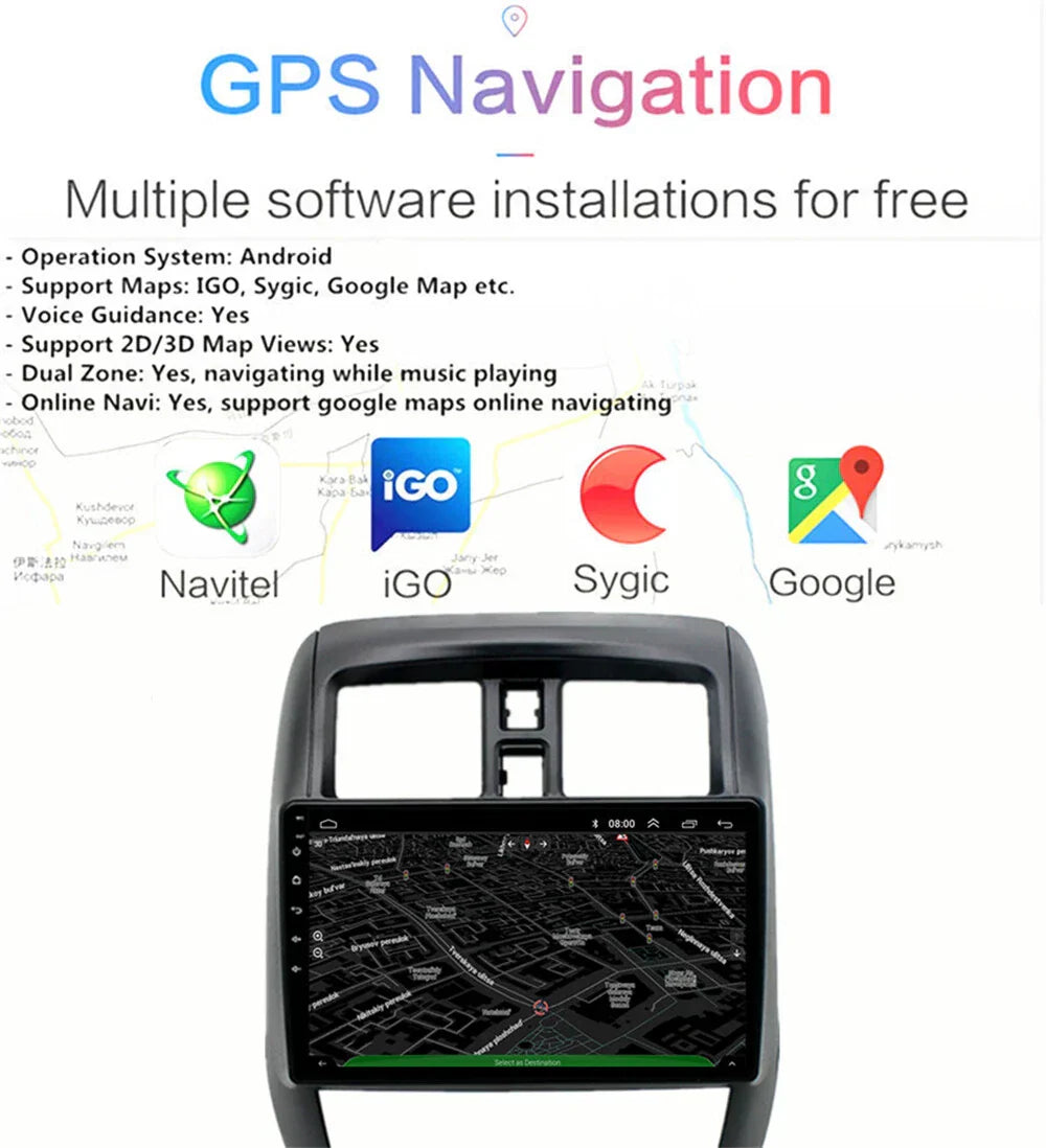 10.1'' Car Stereo Radio Navigation for Nissan Versa Sedan (2015-2019)