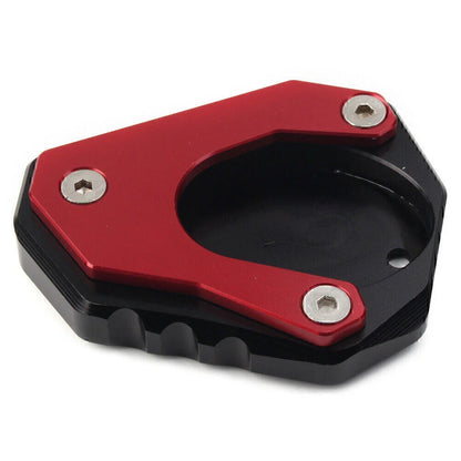 CNC Red Foot Stand Side Extension Plate for KAWASAKI Ninja 400, Versys 650, KLX 250