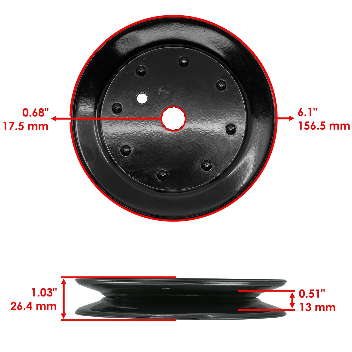 Deck Spindle Pulley Replacement for MTD 13A277SS299 13A278XS299 (2000–2000)