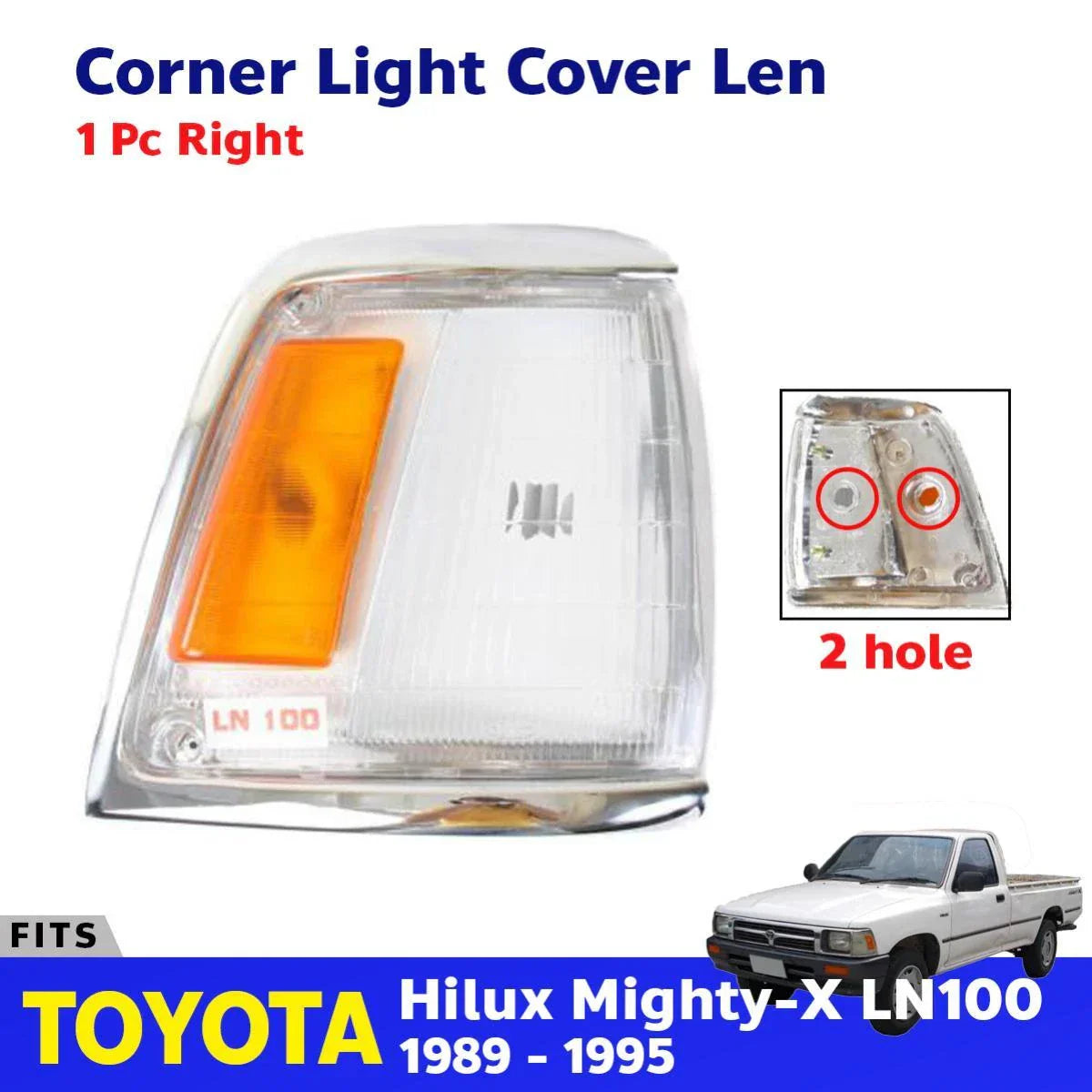 Corner Light Lens Turn Lamp Cover RH Fits Toyota Hilux LN100 Pickup 1989-95 D05