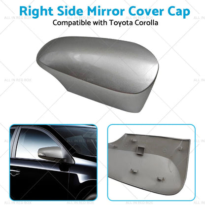 Silver Right Mirror Cover Cap for Toyota Corolla (2012-2018)