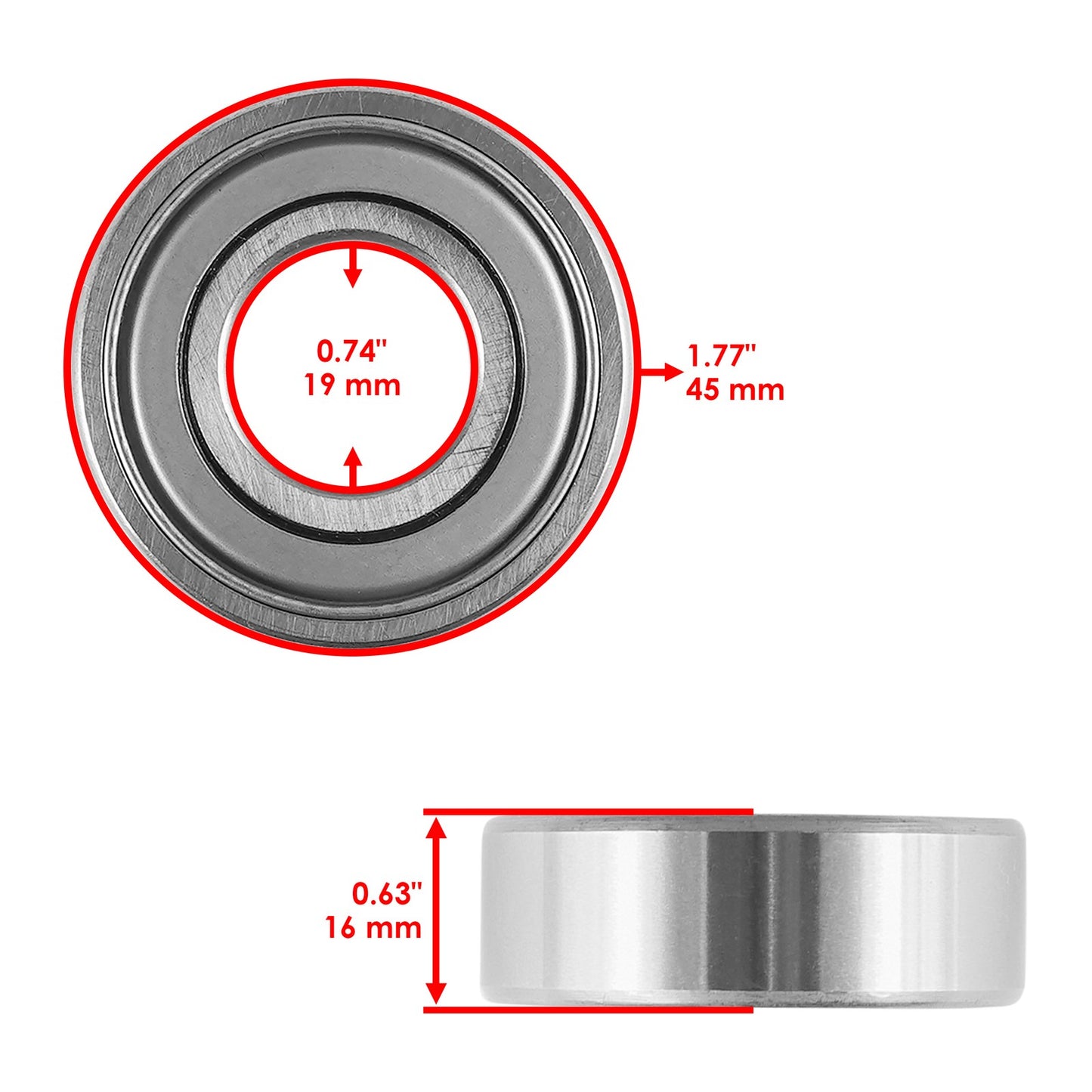 38 Inch Deck Idler Pulley Bearings Replacement for John Deere 165 (1960–1980)